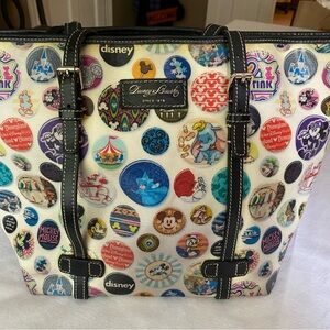 Disney Dooney & Bourke Multicolor Buttons shoulder tote Bag